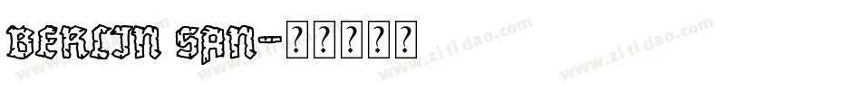 berlin san字体转换